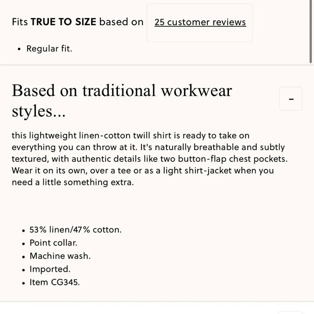 J.Crew Linen-cotton blend twill workshirt